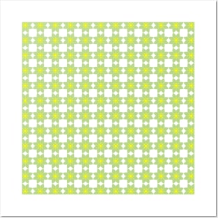 Green flower pattern, version 5 Posters and Art